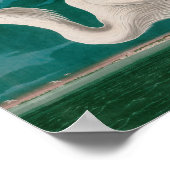 ホワイト素晴らしヘロンバードオブアメリカオードボンプリント ポスター (角)