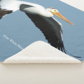 ホワイト素晴らしペリカンシェルパ毛布 シェルパブランケット (3/4)