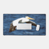 ホワイト素晴らしペリカンデスクマット デスクマット (キーボード&マウス)