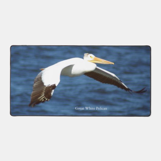 ホワイト素晴らしペリカンデスクマット デスクマット (正面)