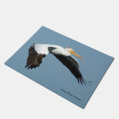 ホワイト素晴らしペリカンドアマット ドアマット (アングル)