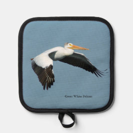 ホワイト素晴らしペリカンポットホルダー 鍋敷き