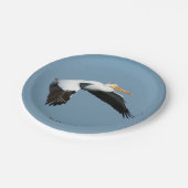 ホワイト素晴らしペリカン紙プレート ペーパープレート (アングル)