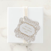 ホワイト素晴らし金ゴールドギャツビーアールデコ1920s結婚s フェイバータグ (インサイチュ)