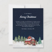 ホワイト素朴クリスマスバーン シーズンカード (正面)