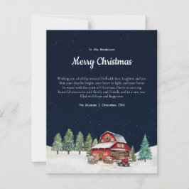 ホワイト素朴クリスマスバーン シーズンカード