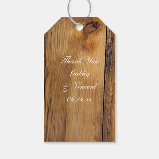 ホワイト素朴チューリップインメイソンジャー結婚式の引き出物ラベル ギフトタグ (裏面)