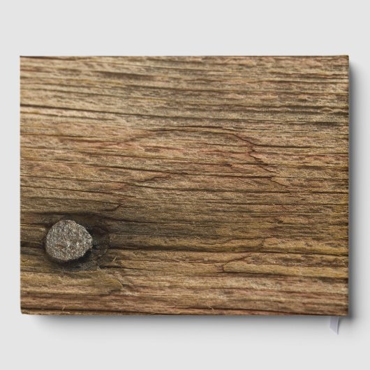 ホワイト素朴デイジーとバーンウッドカントリーウェディング ゲストブック (裏面)