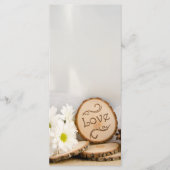 ホワイト素朴デイジーウッドランド結婚式 プログラム (正面)