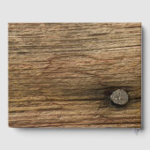 ホワイト素朴デイジー&バーンウッドカントリー誕生日 ゲストブック (裏面)