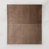 ホワイト素朴フローラ結婚ウッドエレガント プレイスカード (内部開封)