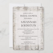 ホワイト素朴樺の木ツリーブライダルシャワー 招待状 (正面)