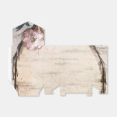 ホワイト素朴樺の木フローラ&ハミングバードパーティー フェイバーボックス (折り畳みなし)