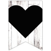 ホワイト素朴・ウッド・カントリー・バ結婚ン バンティングフラッグ (第1の旗)