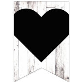 ホワイト素朴・ウッド・カントリー・バ結婚ン バンティングフラッグ (第3の旗)