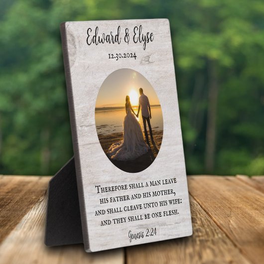 ホワイト素朴・ウ結婚ッドの記念カスタム写真 フォトプラーク