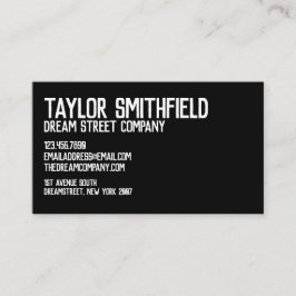 ホワイト素朴&ブラックプロフェッショナル名刺 名刺