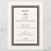 ホワイト結婚のカスタマイズ可能なフラットメニュー メニュー (正面)