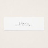 ホワイト結婚のギフトレジストリQRエンクロージャカード (裏面)