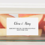 ホワイト結婚の防水差出人住所ラベル ラベル (貼付)