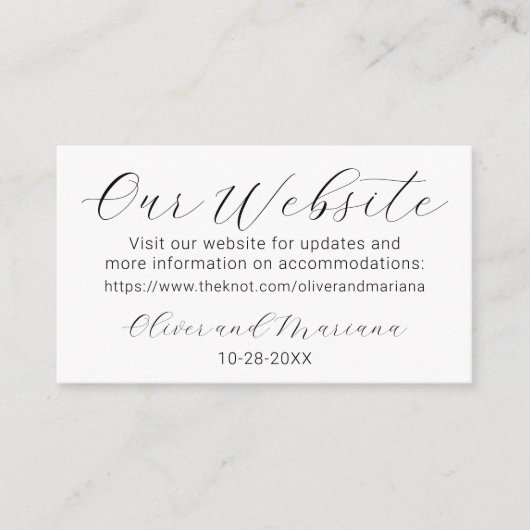 ホワイト結婚のWebサイトエンクロージャカード エンクロージャーカード (正面)