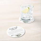 ホワイト結婚アドバイス ラウンドペーパーコースター (インサイチュ)