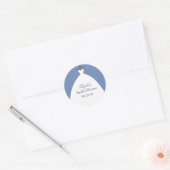 ホワイト結婚ズガウンありがとう ラウンドシール (封筒)