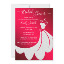 ホワイト結婚ズドレスオンレッドブライダルシャワー