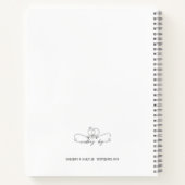 ホワイト結婚ズモノグラムシンプルミニマエレガントリスト ノートブック (裏面)