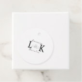 ホワイト結婚ズモノグラムシンプルミニマエレガントリスト フェイバータグ (インサイチュ)