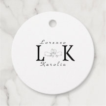 ホワイト結婚ズモノグラムシンプルミニマエレガントリスト