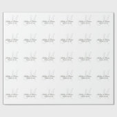 ホワイト結婚ズモノグラム包装紙 ラッピングペーパー (フラット)