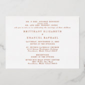 ホワイト結婚ズ2会場バラゴールドフォイルII 箔招待状 (正面)