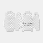 ホワイト結婚ハート フェイバーボックス (折り畳みなし)