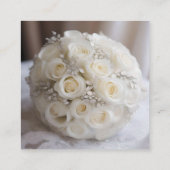 ホワイト結婚バラトピアリーボール エンクロージャーカード (裏面)