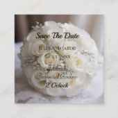 ホワイト結婚バラトピアリーボール エンクロージャーカード (正面)