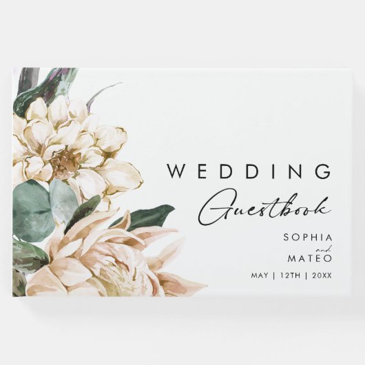 ホワイト結婚フローラズゲストブック ゲストブック (正面)