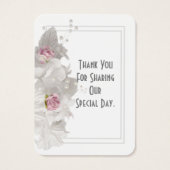 ホワイト結婚フローラ感謝していのユーラベル (裏面)