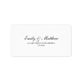 ホワイト結婚差出人住所ラベル ラベル
