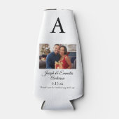 ホワイト結婚式の引き出物フォトボトルクール ボトルクーラー (正面)