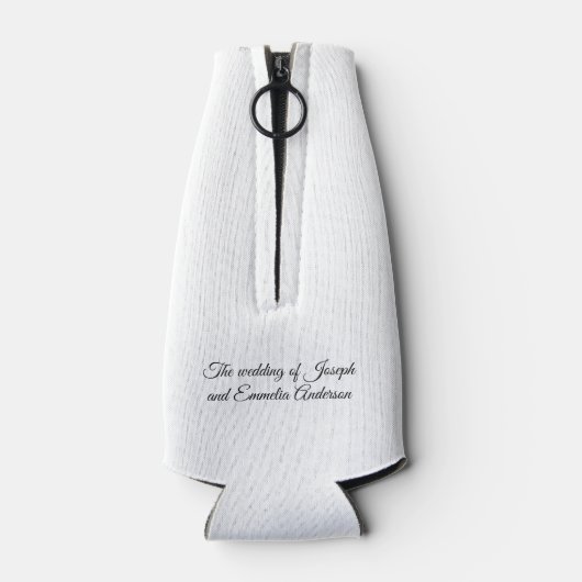 ホワイト結婚式の引き出物フォトボトルクール ボトルクーラー (裏面)