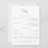ホワイト結婚詳細招待状 招待状 (正面)