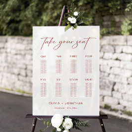 ホワイト結婚・クリスマスの座席表8表 アクリルサイン