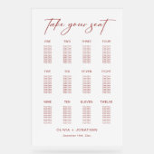 ホワイト結婚・クリスマス座席表アクリル記号 アクリルサイン (正面)