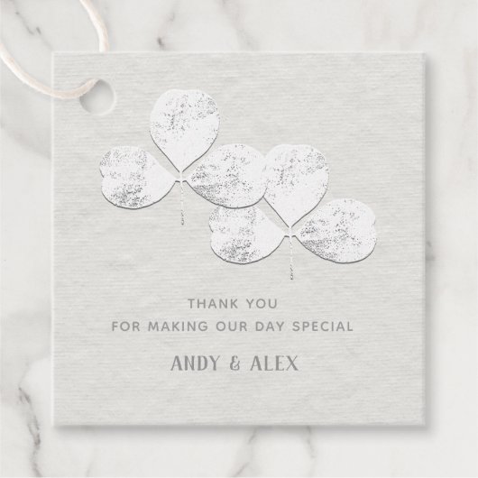 ホワイト結婚・シャムロックの別れの贈り物 フェイバータグ (正面)