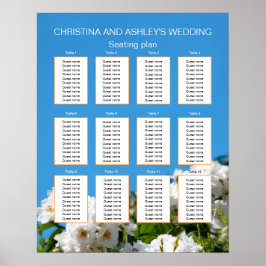 ホワイト結婚・ローズフローラのシーティングプラン ポスター