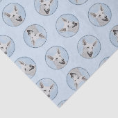 ホワイト絵を描シェパードのかわいいオリジナルペットドッグアート 薄葉紙 (詳細)