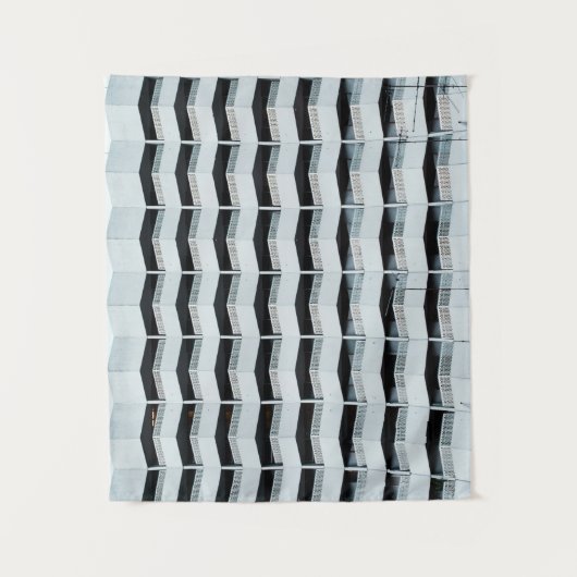ホワイト絵を描建物 タペストリー (正面)