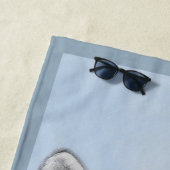 ホワイト絵画シェパード – かわいいオリジナルドッグアート ビーチタオル (インサイチュ)