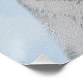 ホワイト絵画シェパード – かわいいオリジナルドッグアート ポスター (コーナー)